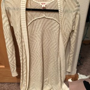 Cream Long Cardigan